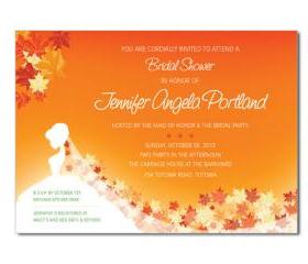 Fall Bride Shower Invitations