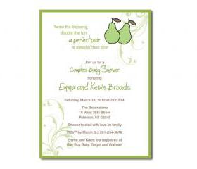 Perfect Pair Wedding/Baby Shower Invitation 