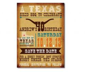 WesternThemed Custom Save the Date