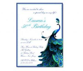 Peacock Themed Invitation