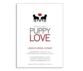 Puppy Love Themed Invitation