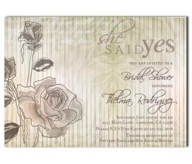 She Said Yes Themed Invitation