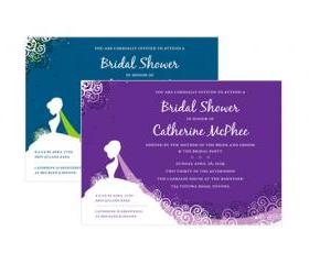 Elegant Bride Shower Invitations - Custom Colors