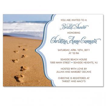 Footprints in the Sand Custom Invitations